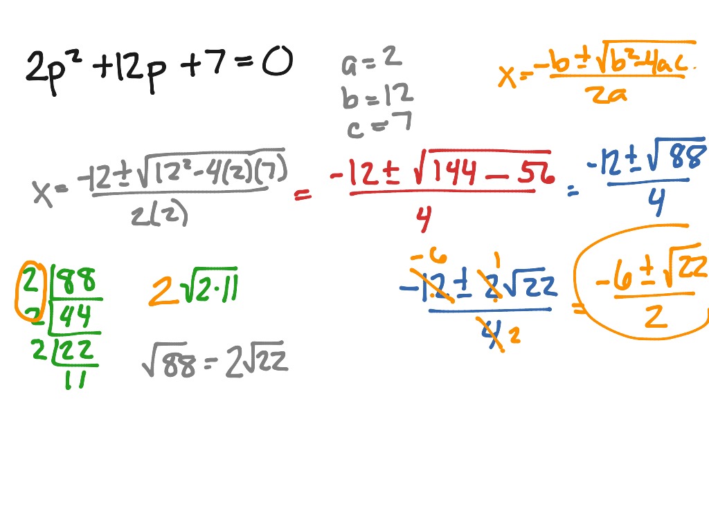 Formula For Simplifying Square Roots