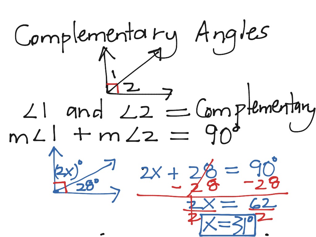 Complementary Angles Math Showme 6400