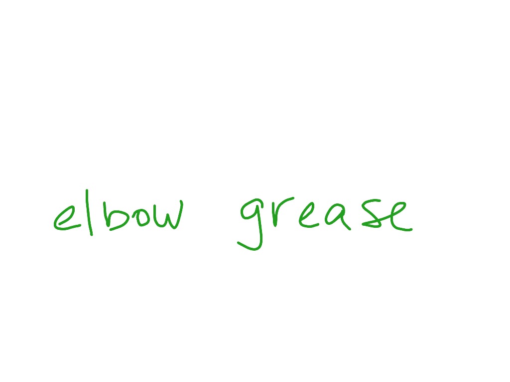 What Does Elbow Grease Mean English Esl Idiom ShowMe
