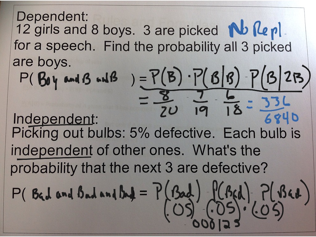 multiplying probabilities homework answers