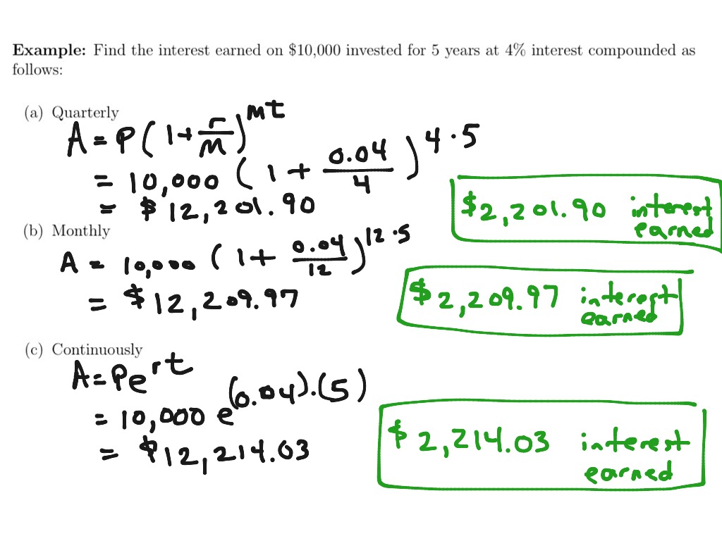 2.4 Interest earned | Math | ShowMe