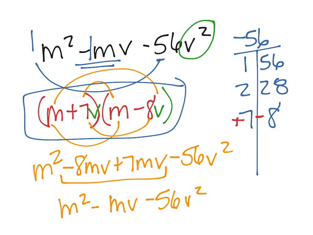 Factoring trinomials #2 | Math | ShowMe