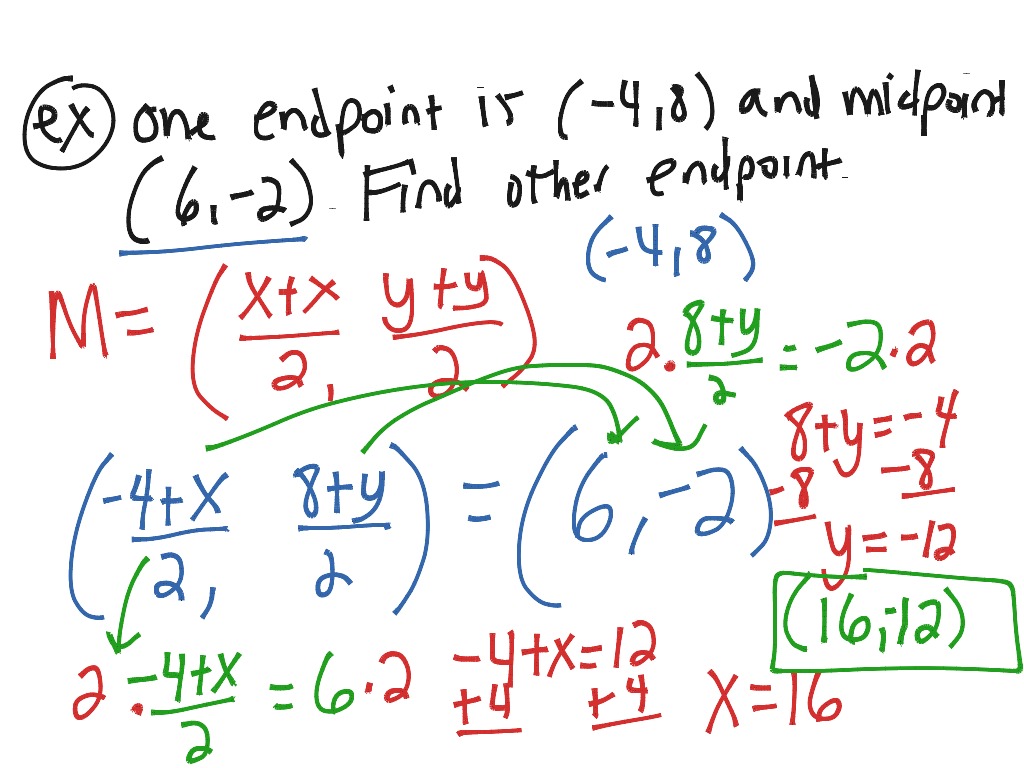 Distance And Midpoint Formulas Math Algebra ShowMe