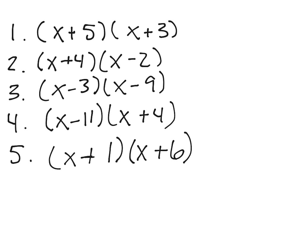 FOIL | Math, Algebra | ShowMe