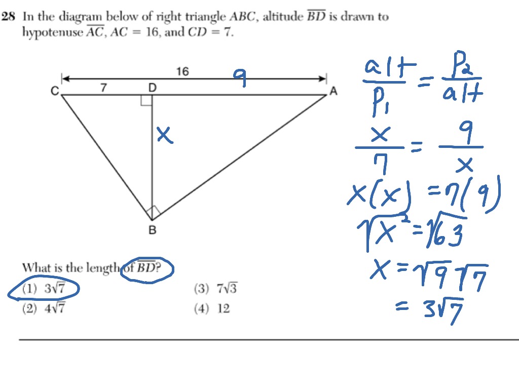 Right Triangle Proportion Math ShowMe