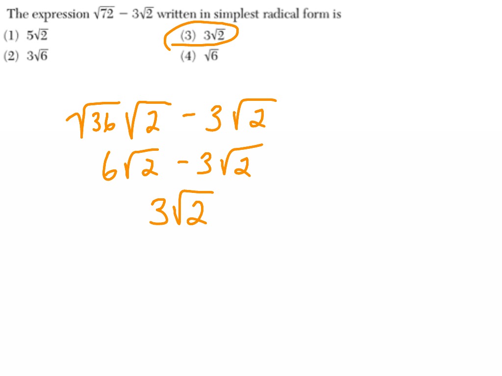 showme-simplest-radical-form