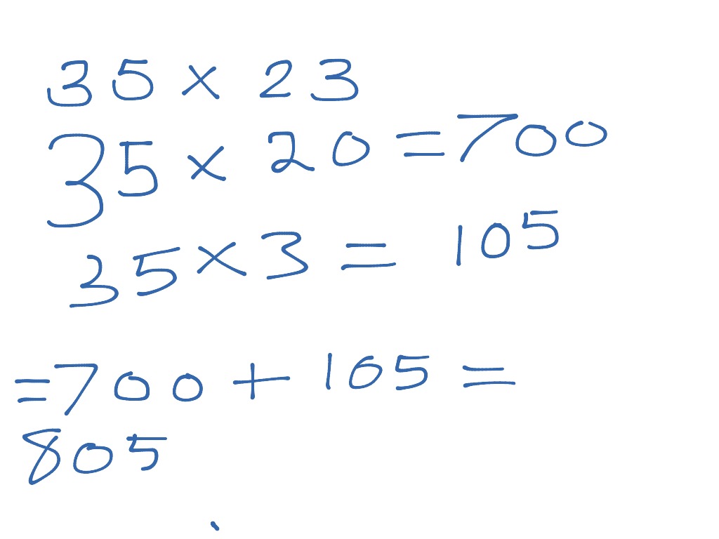 Multiplying using place value 2x2digits | Math | ShowMe