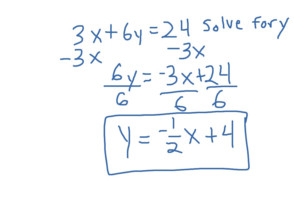 Solving for a Given Variable | Math | ShowMe