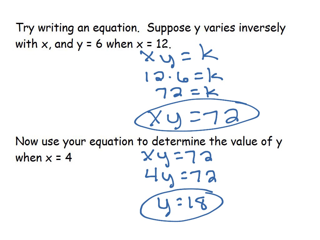 solving direct and inverse variation problems