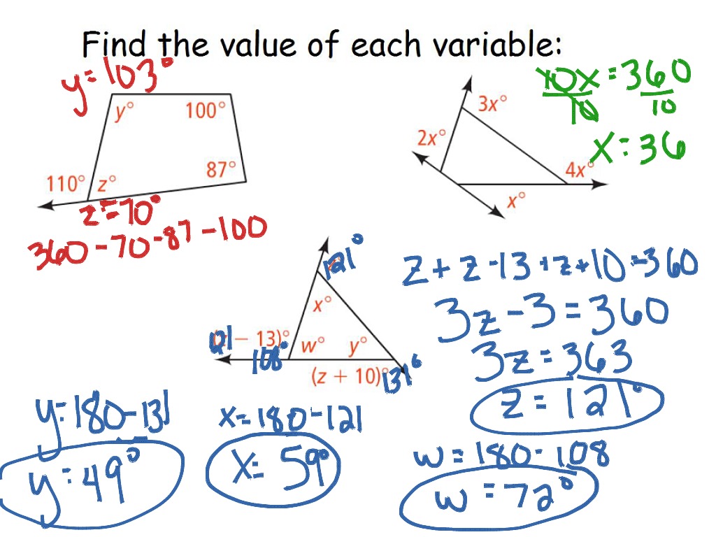 6 1 Polygon Angle Sum Theorems Math Geometry Angles Polygons ShowMe