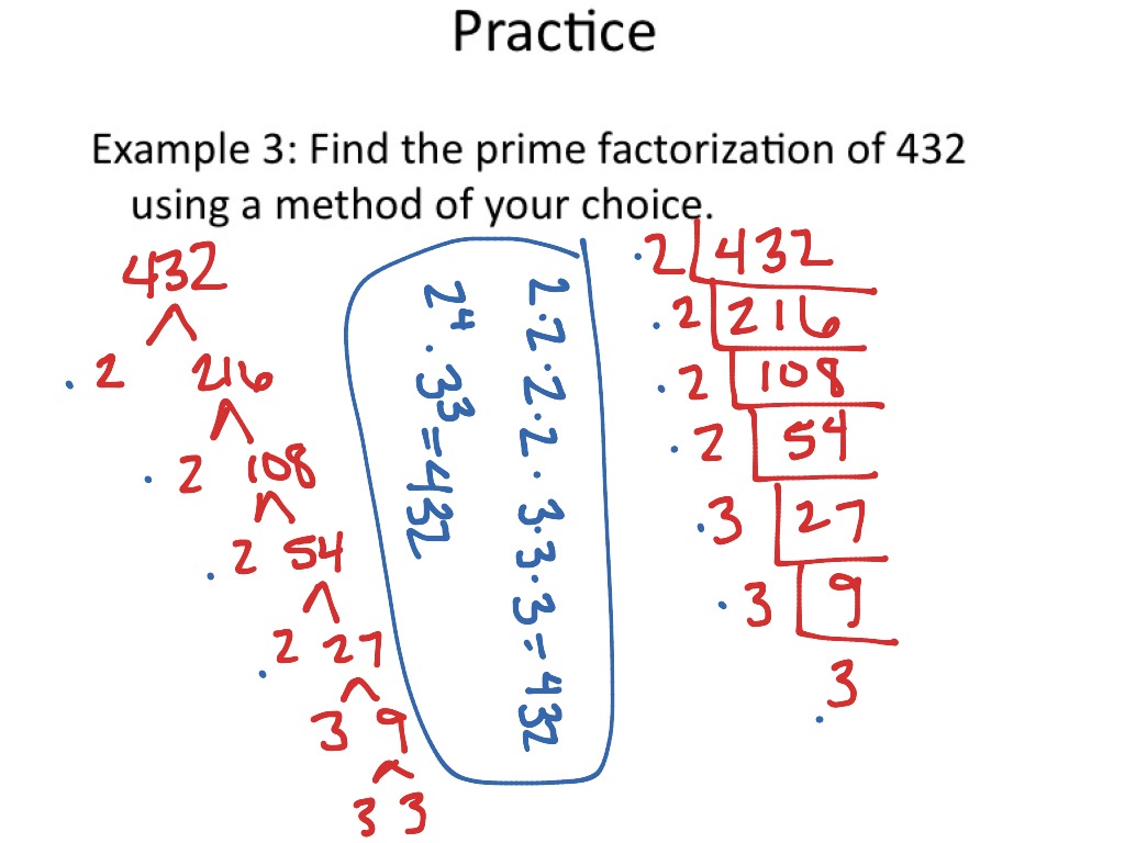 Prime Factorization Math Elementary Math Showme