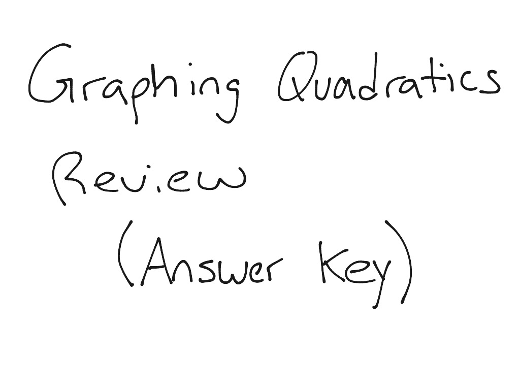 Quadratic review answer key  Math, Algebra, Quadratic Equations Inside Graphing Quadratics Review Worksheet
