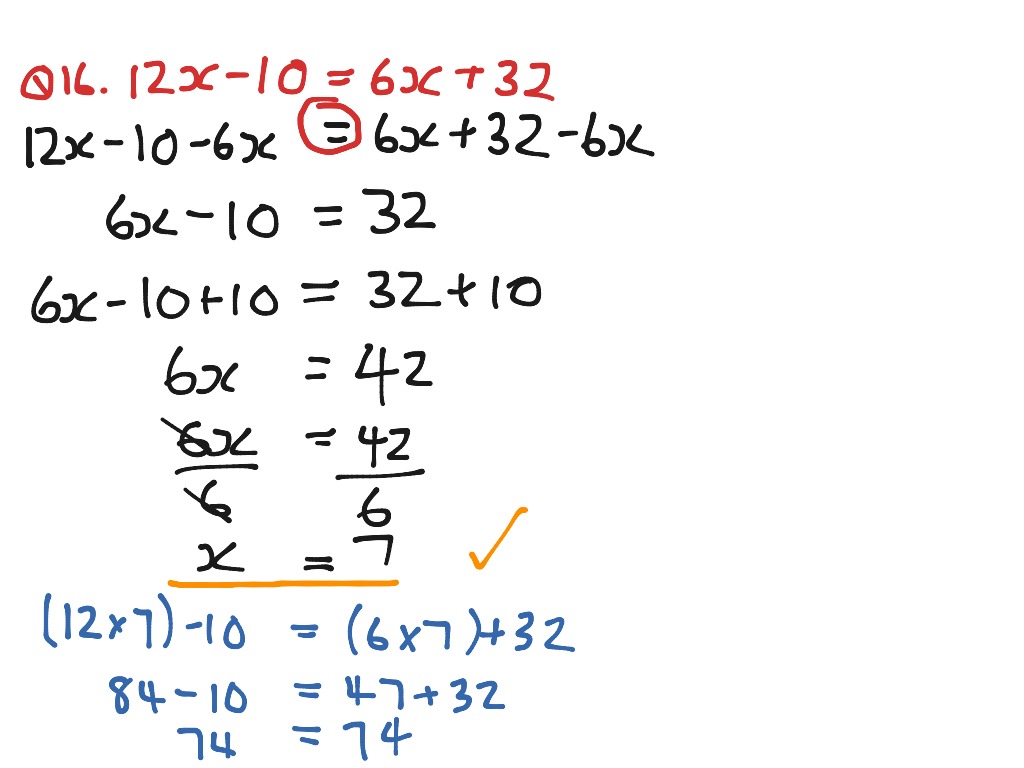 Q.16 screencast | Math, Algebra, solving-equations | ShowMe