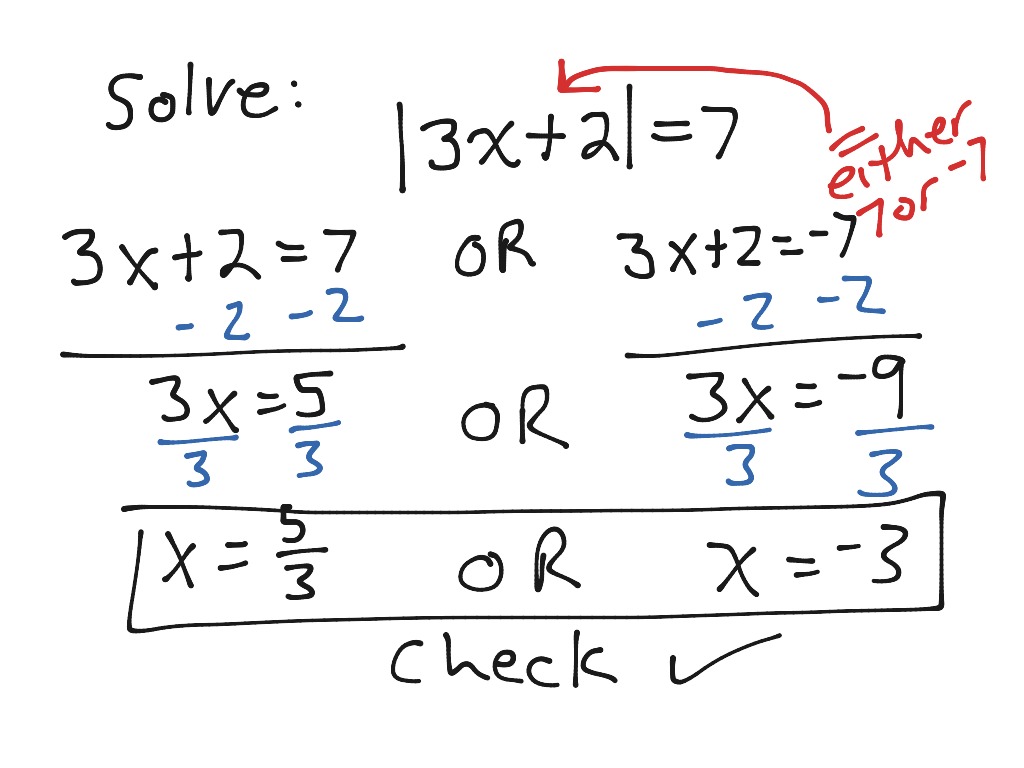 Sec. 1.5 video#2 solve absolute value equation | Math ...