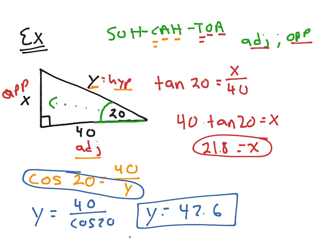 PC right triangle review | Math, Precalculus | ShowMe