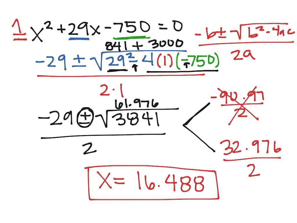 Secant sand the quadratic formula | Math, geometry | ShowMe