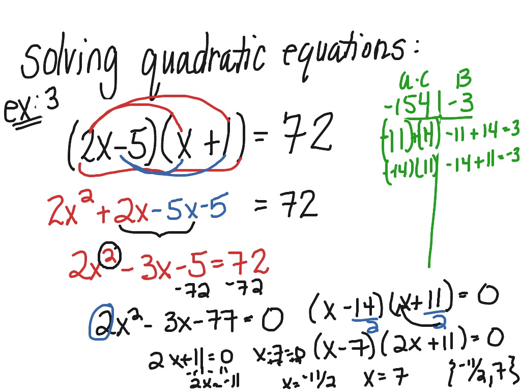 Solving quadratic equations-part 2 | Math, Quadratic Equations | ShowMe