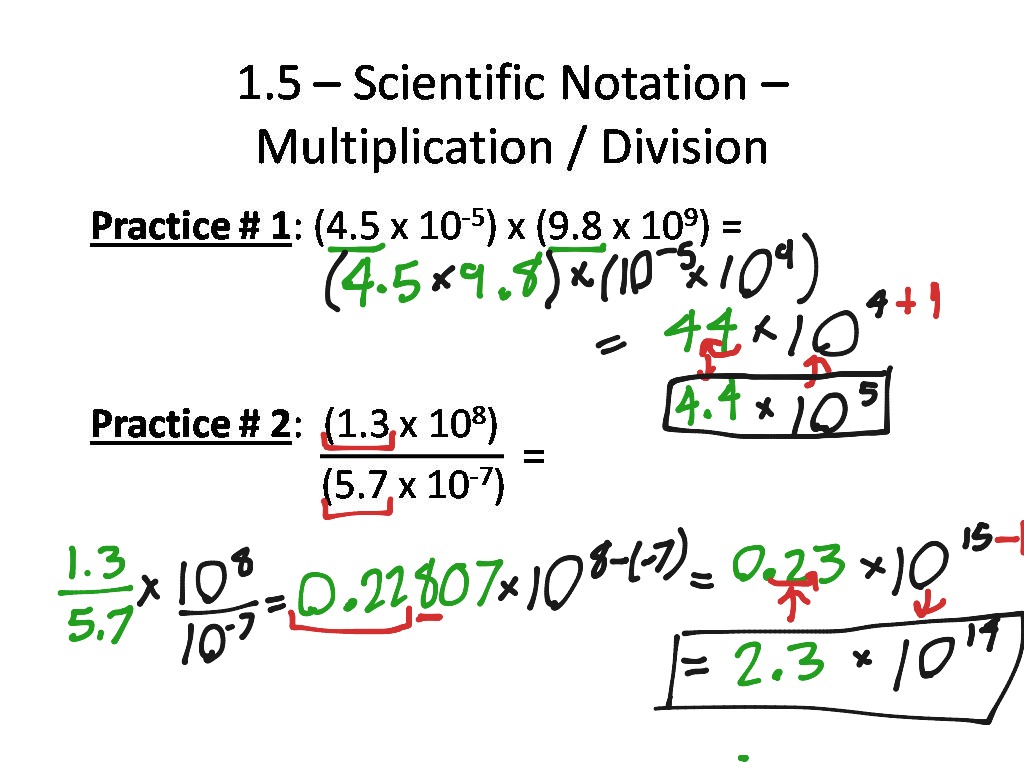 Scientific Notation Multiplication And Division Worksheet Answer Key