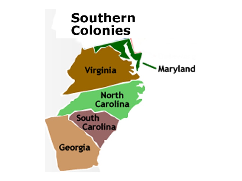 the new england middle and southern colonies