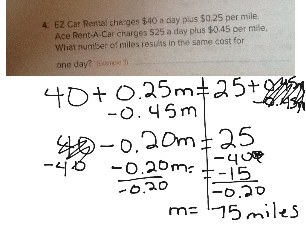 Variable Math Problems