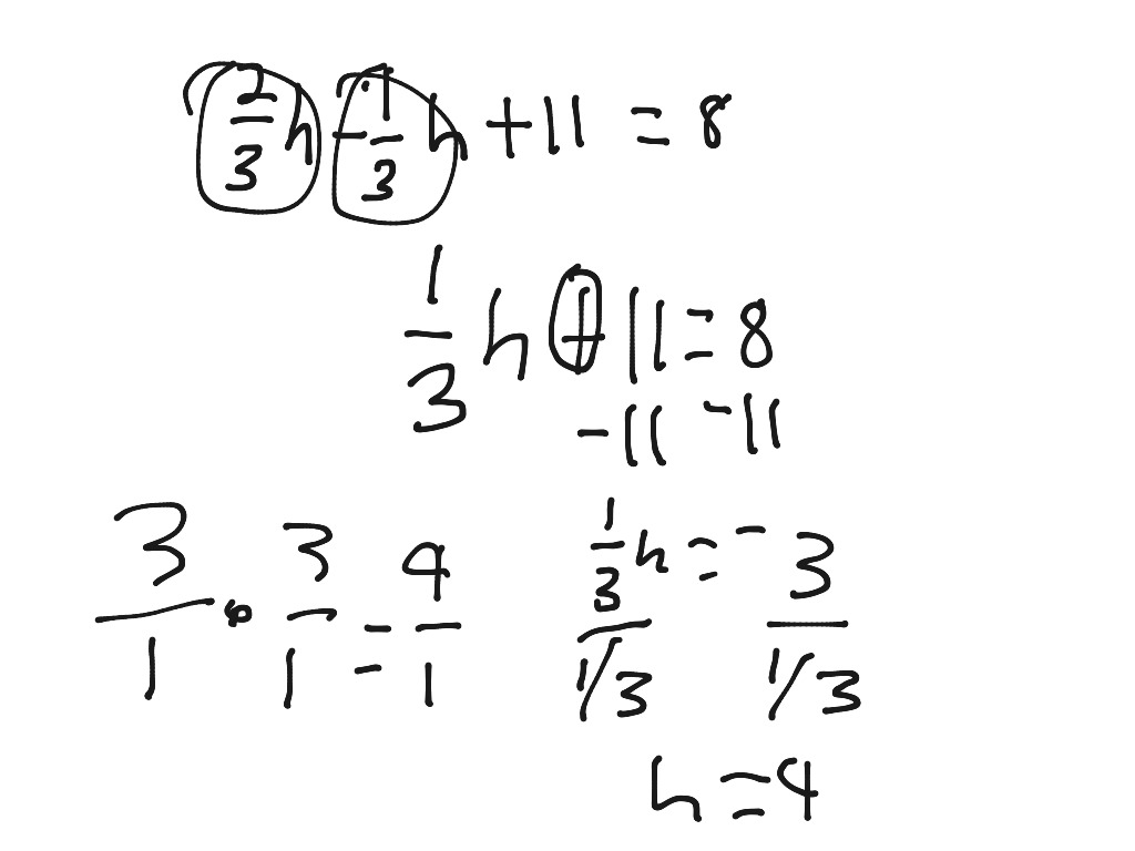 2 3h 1 3h 11 8 Equation Video Math ShowMe