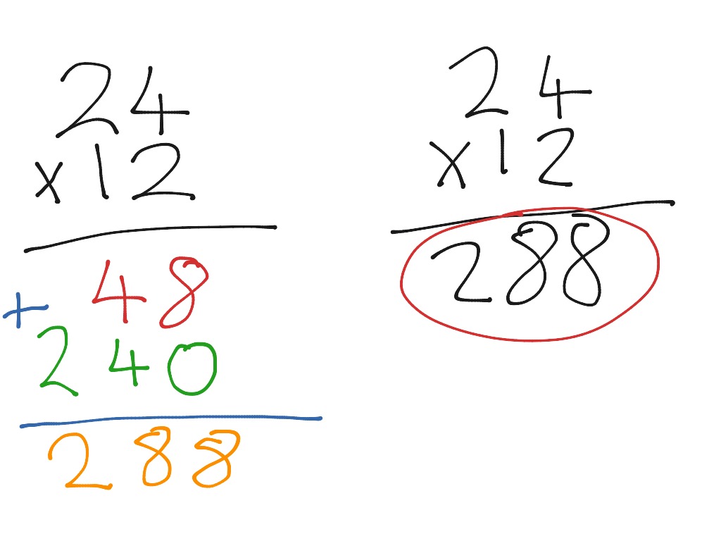 Long multiplication... 25x12 | Math | ShowMe