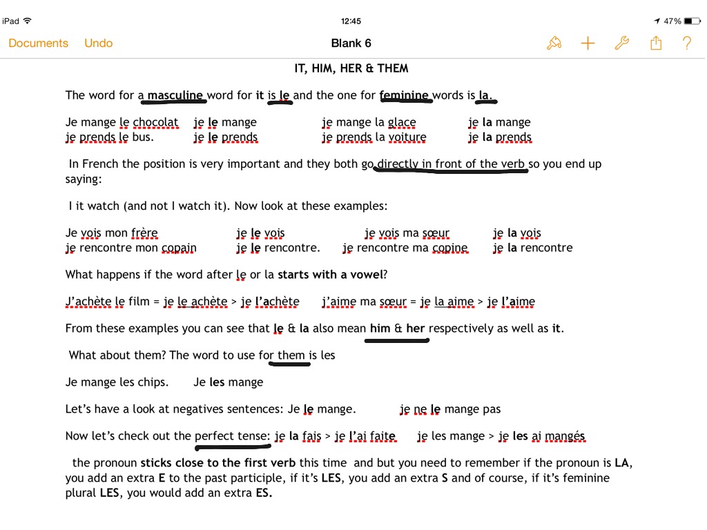 French Direct Object Pronouns Language French French Grammar ShowMe