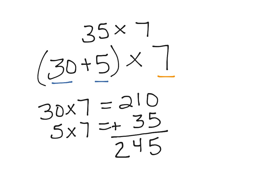 Multiplication Using Break Apart Method Math Elementary Math Math 4th Grade Multiplication