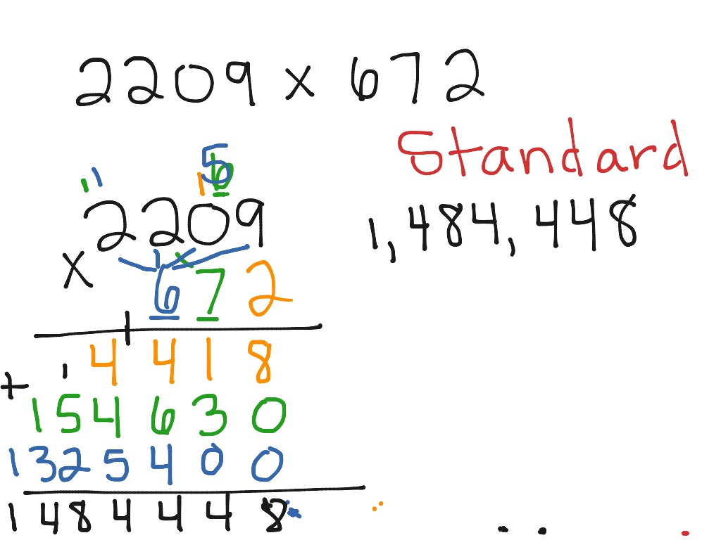 Standard multiplication | Math | ShowMe