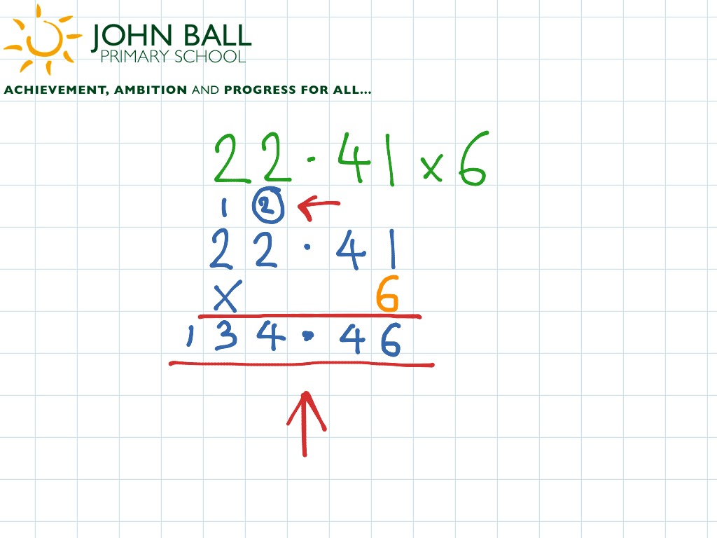 Year 5: Multiplying large numbers and decimals using compact method ...