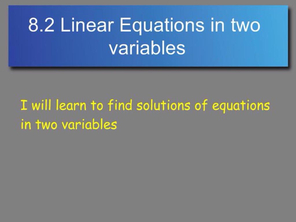 Pre-Algebra- 8.2 Linear Equations in two variables | Math, Pre-algebra ...