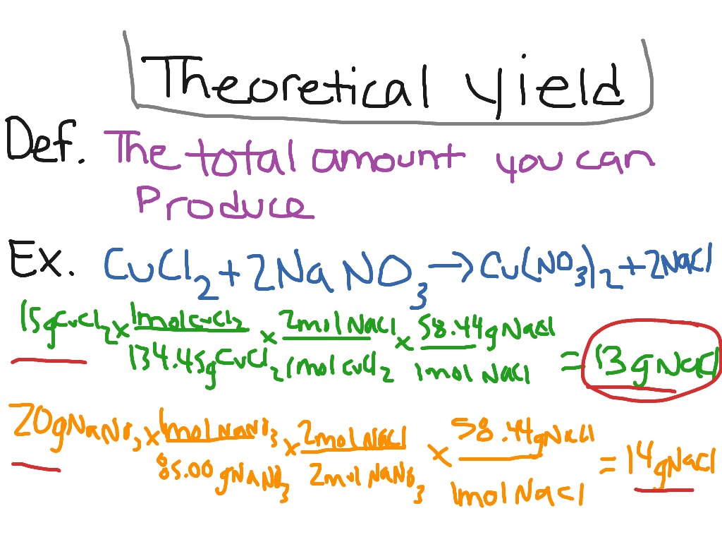 theoretical-yield-chemistry-find-percentage-chemical-reactions