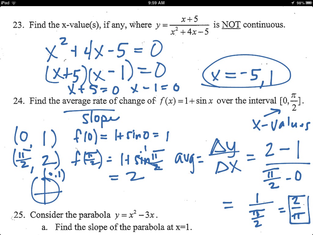 Calc. Ch. 2 Practice Test | Math | ShowMe