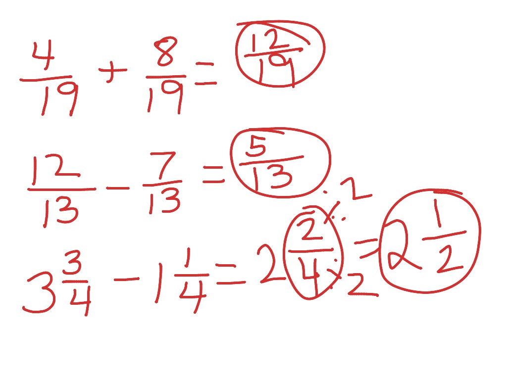 math-review-adding-subtracting-fractions-with-like-denominators-math-showme