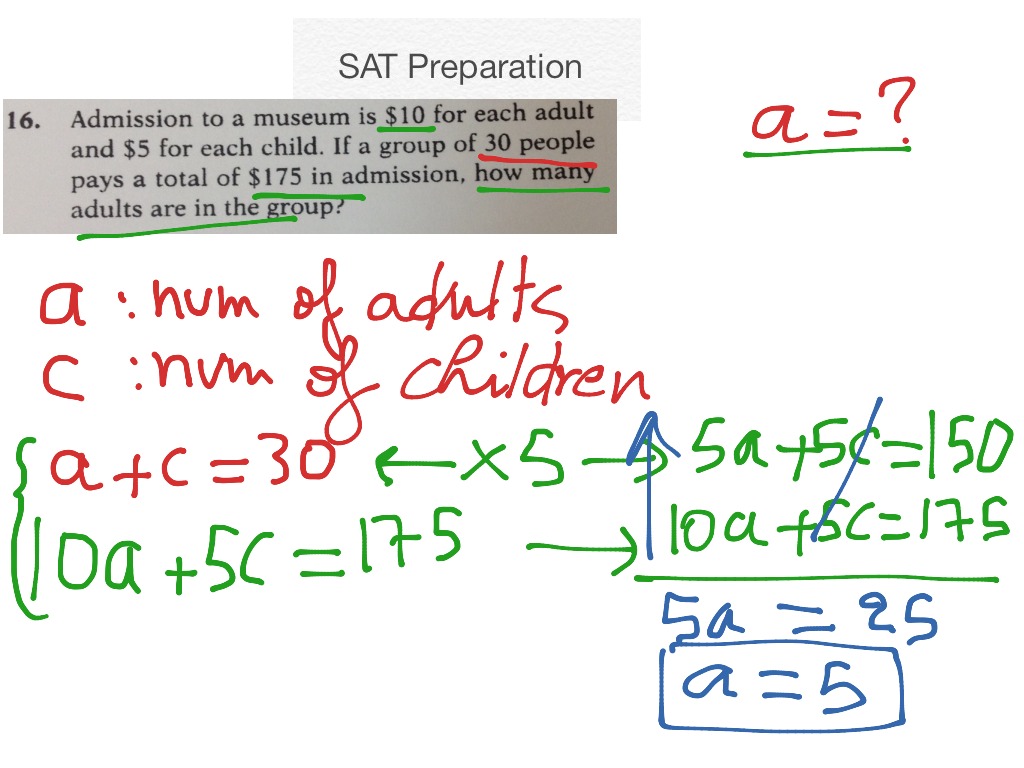 Real World Problems Using System Of Linear Equations ShowMe