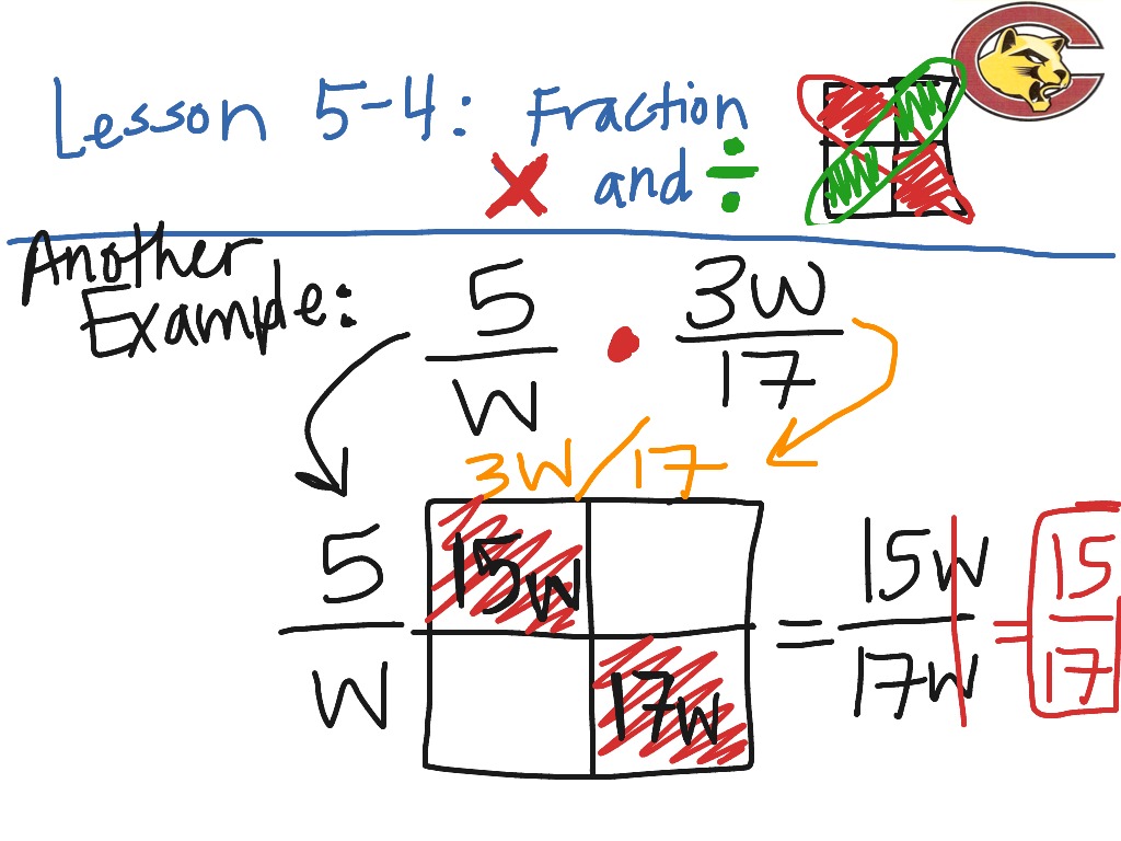 Pre-Algebra: Fraction Multi/Div. (Lesson 5-4) | Math | ShowMe