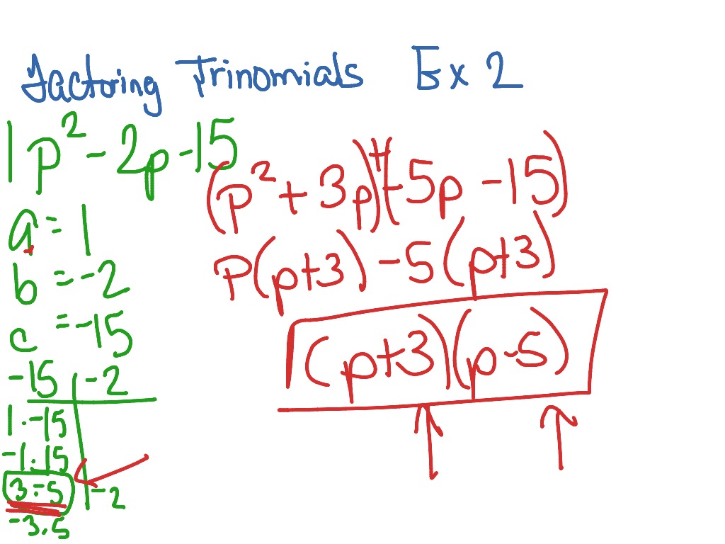 Factoring Trinomials Ex 2 | Math | ShowMe