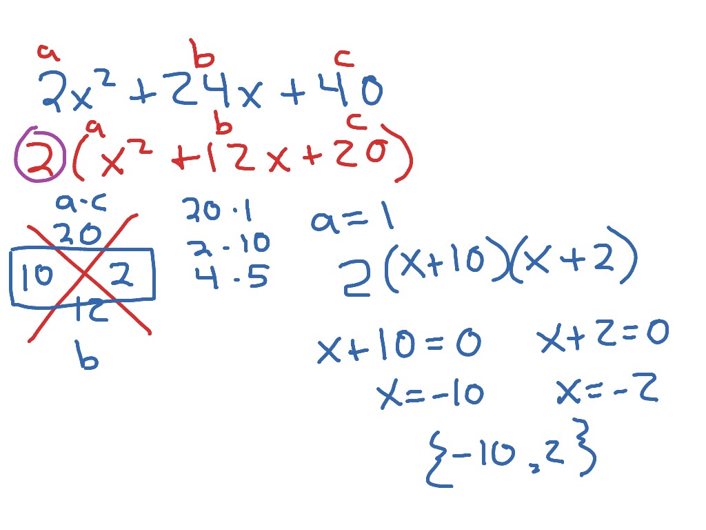 factoring methods quadratic equations