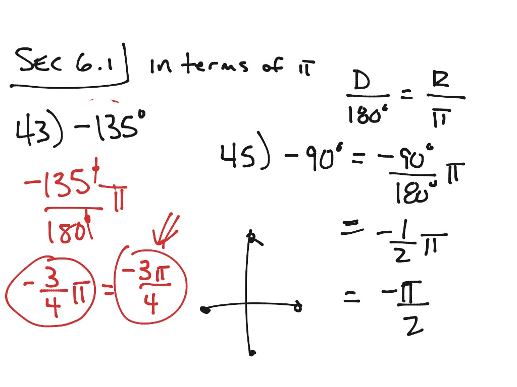 Converting Degree Measure to Radian Measure in Terms of pi (MAC 1114 ...