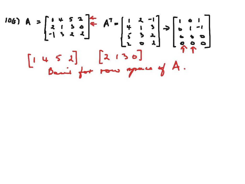 Linear Algebra Sec4.7 Examples | Linear Algebra | ShowMe