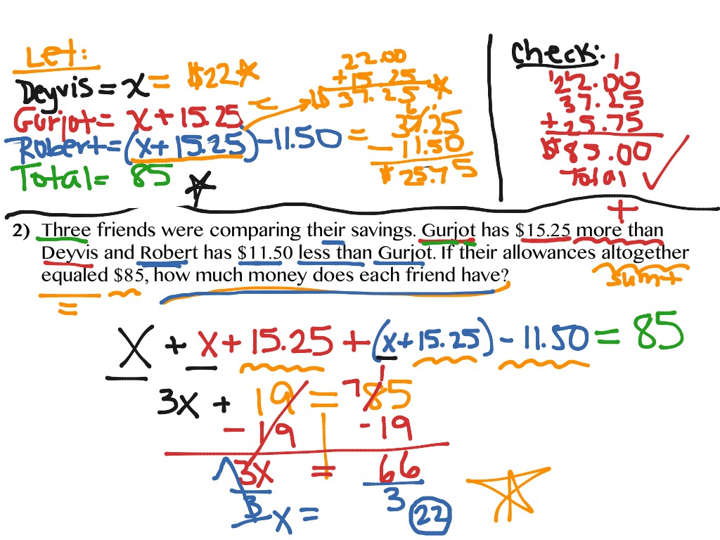 M3 More Challenging Word Problems | Math, Algebra, solving-equations ...