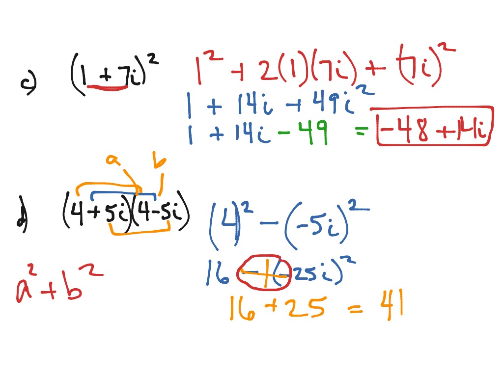 Operations With Complex Numbers | Math, Precalculus | ShowMe