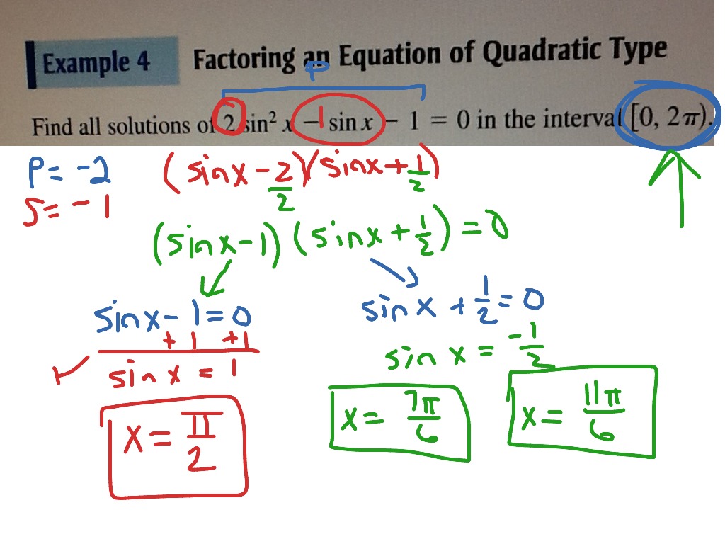 solving trig equations by factoring