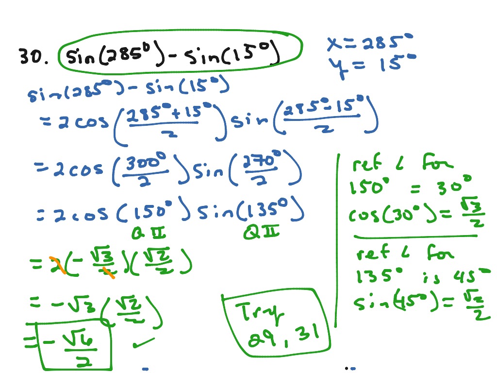 Sum To Product Identities (14 Min) | Math, Trigonometry, Trigonometric ...