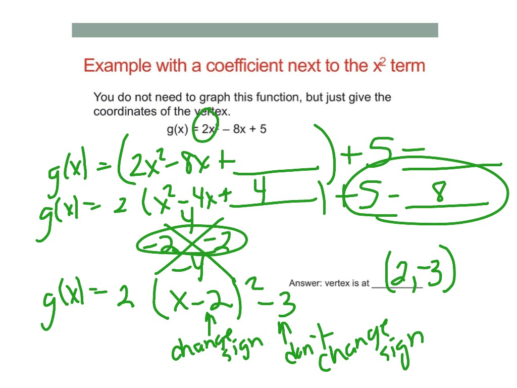 ShowMe - general to vertex form