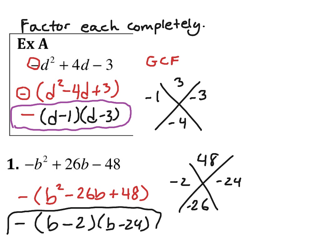 Algebra 8 5 Preview A 1 Algebra Factoring Quadratic Equations Showme