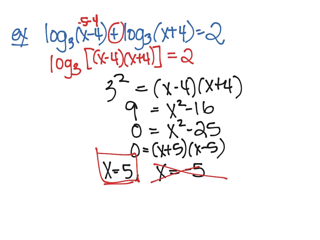 Solving log equations 1 | Math | ShowMe