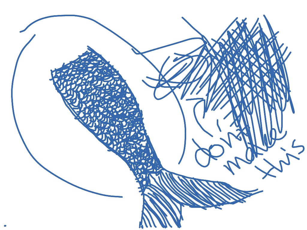 mermaid tail drawing