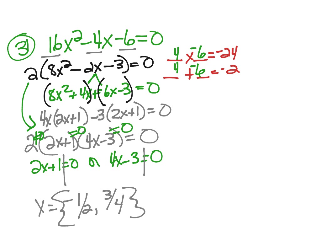 P. 840 lesson 9-4 | Math, Algebra, Quadratic Equations, Factoring | ShowMe