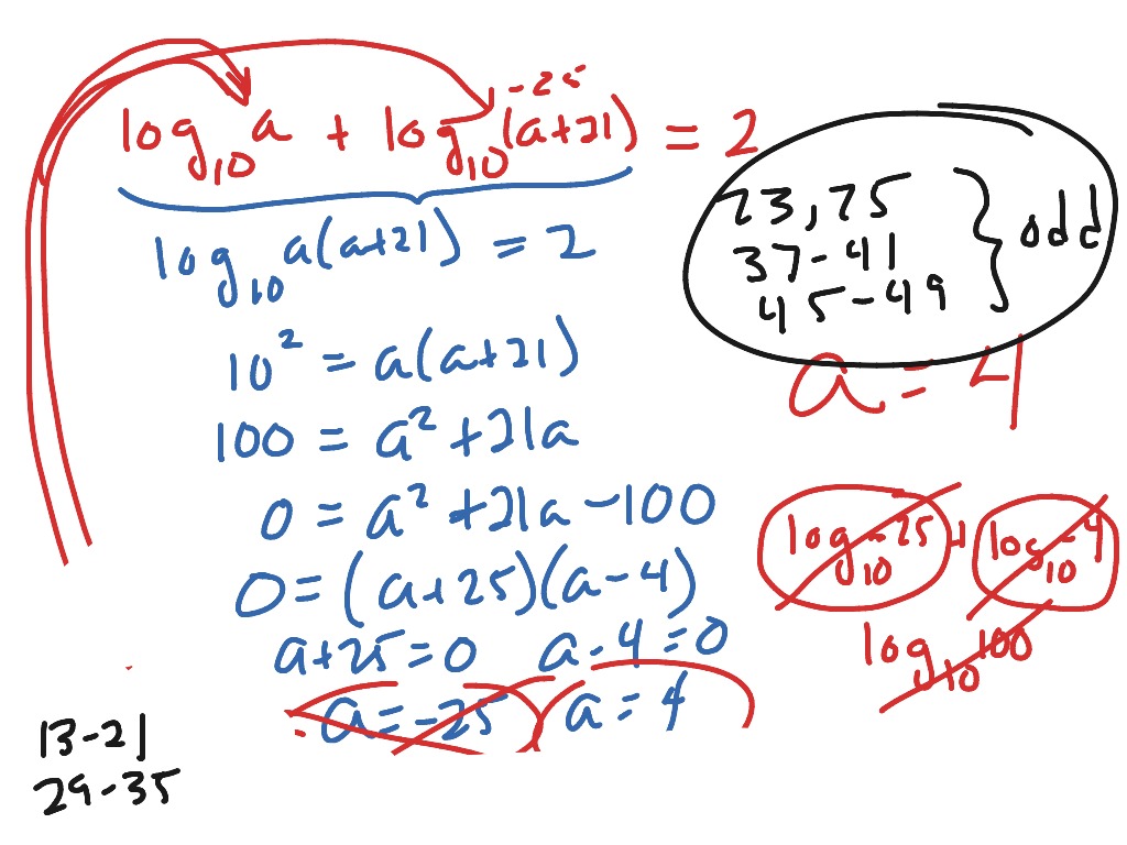 ShowMe - solving log equations